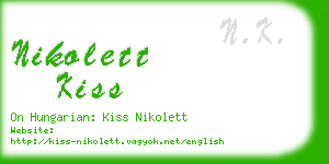 nikolett kiss business card
